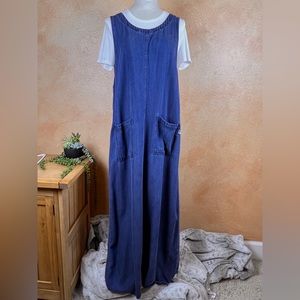 AKS tencel overall dress- L